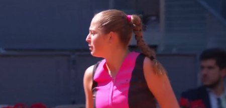 Jelena Ostapenko si-a iesit din minti la Madrid (video)