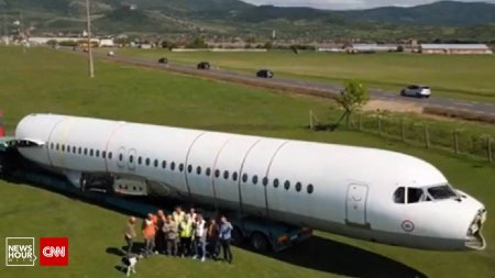 Vom pastra usa originala | <span style='background:#EDF514'>PREMIERA</span> in Romania: Un avion a fost transformat in restaurant