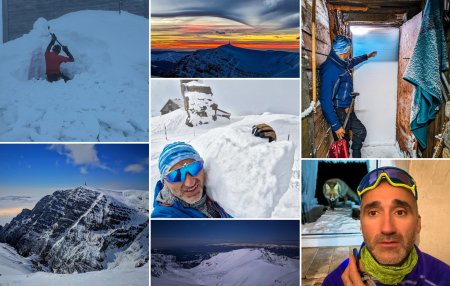 Romanul care traieste la cea mai inalta altitudine din Bucegi. Ce sfaturi le da turistilor surprinsi de furtuna pe creasta: 