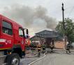 Incendiu la o hala de depozitare din Mogosoaia. Intervin mai multe echipaje de pompieri