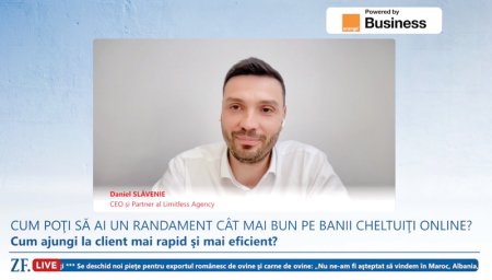 ZF Live. Daniel Slavenie, CEO & partner, Limitless Agency, agentie de <span style='background:#EDF514'>MARKETING</span> digital: Piata de e-commerce a ajuns la valoarea de 7 miliarde de euro. Anul acesta vad o crestere mica a pietei