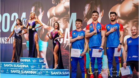 Romania, un nou titlu de campioana europeana la culturism si fitness. Imnul Romaniei a rasunat in Spania