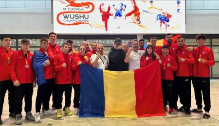 Echipa Romaniei a stra<span style='background:#EDF514'>LUCI</span>t la Campionatele Europene de Wushu