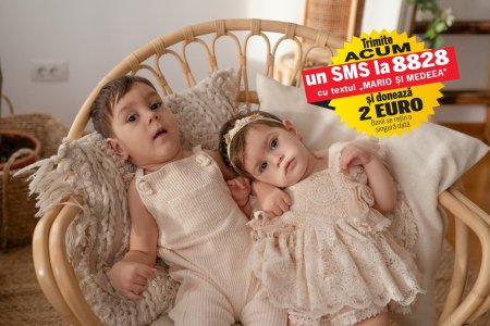 Fratii Mario si Medeea au nevoie de 1.200.000 de euro pentru un tratament genetic. Bolnavi de paraplegie spastica ereditara, copiii pot beneficia de procedura salvatoare in Australia