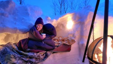 Marie, o fetita de 10 ani din Norvegia, doarme in aer liber de 3 ani, chiar si la minus 30 de grade Celsius: Nu m-am mai imbolnavit deloc