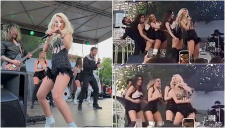 Andreea Balan, incident in timpul unui concert. A cazut de pe scena cand canta si dansa: Asa se dispare din scena  | VIDEO