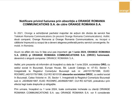 Oficial: fostul monopol din telefonia fixa Romtelecom dispare - compania va fi inghitita de Orange Romania. 