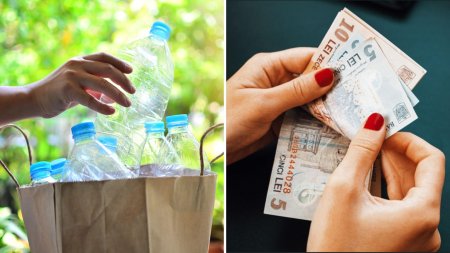 Un supermaket din Romania ofera 1 leu pentru fiecare sticla reciclata, in loc de 50 de bani. Oferta e limitata