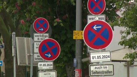 O strada din Frankfurt are 760 de indicatoare de circulatie. Oamenii spun ca nu mai inteleg regulile