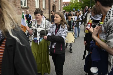 Protest masiv in Suedia fata de participarea Israelului la Eurovision. Greta Thunberg, printre manifestanti