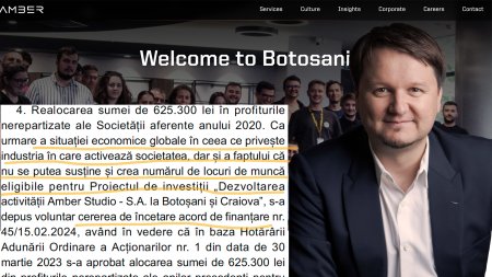 Studioul de jocuri video Amber a renuntat la ajutorul de stat de 2,8 mil. euro alocat pentru a crea 120 de locuri de munca in Botosani si Craiova. 