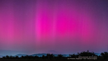 Aurora Boreala, vizibila in Romania. Spectacolul ceresc, provocat de cea mai puternica furtuna solara din ultimele decenii. FOTO