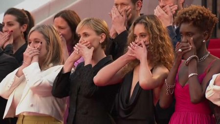 Proteste la Festivalul de Film de la Cannes, dedicate miscarii #MeToo. Gestul facut de actori la premiera scurtmetrajului