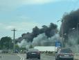 Incendiu cu degajari mari de fum in curtea comuna a unor firme din Timisoara