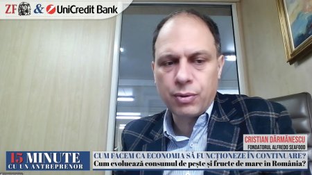 ZF 15 minute cu un antreprenor, un proiect Ziarul Financiar si UniCredit Bank. Procesatorul de peste Alfredo Seafood, care si-a extins capacitatea fabricii din Bucuresti de patru ori in ultimii ani, pregateste o investitie la malul marii. E un proiect de 5-10 mil. euro