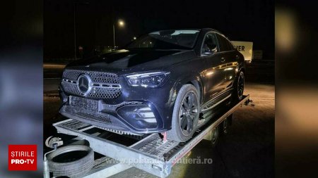 Un sofer a ramas fara masina de 100.000 euro dupa un control in trafic. Ce au descoperit politistii din Giurgiu. FOTO